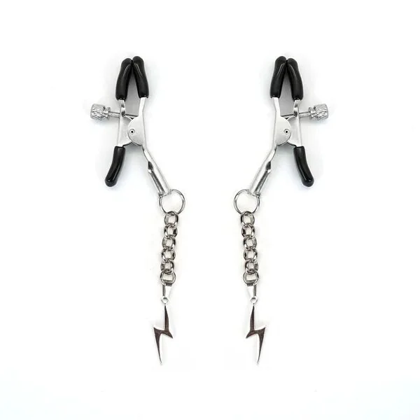 Затискачі для сосків Liebe Seele Lightning Nipple Clamps Silver 3 Затискачі для сосків Liebe Seele Lightning Nipple Clamps Silver