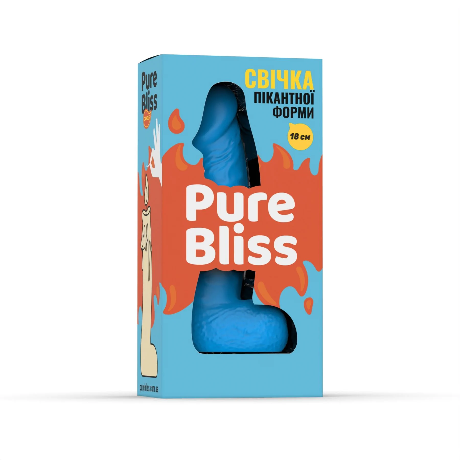 Свічка у вигляді члена Pure Bliss BIG Blue 8 Свічка у вигляді члена Pure Bliss BIG Blue - Зображення 7