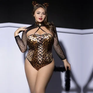 Еротичний костюм кішечки Plus Size 14 Зображення Еротичний костюм кішечки Plus Size
