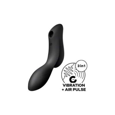 Вакуумний стимулятор з вібрацією Satisfyer Curvy Trinity 2 Black