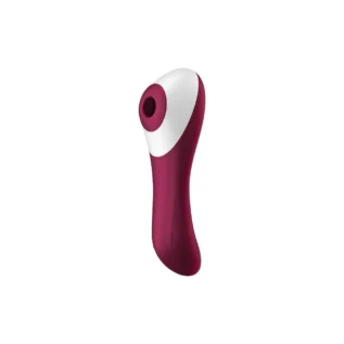 Вакуумний стимулятор із вібрацією Satisfyer Dual Crush Wine Red