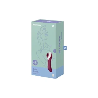 Вакуумний стимулятор із вібрацією Satisfyer Dual Crush Wine Red 9 Зображення Вакуумний стимулятор із вібрацією Satisfyer Dual Crush Wine Red