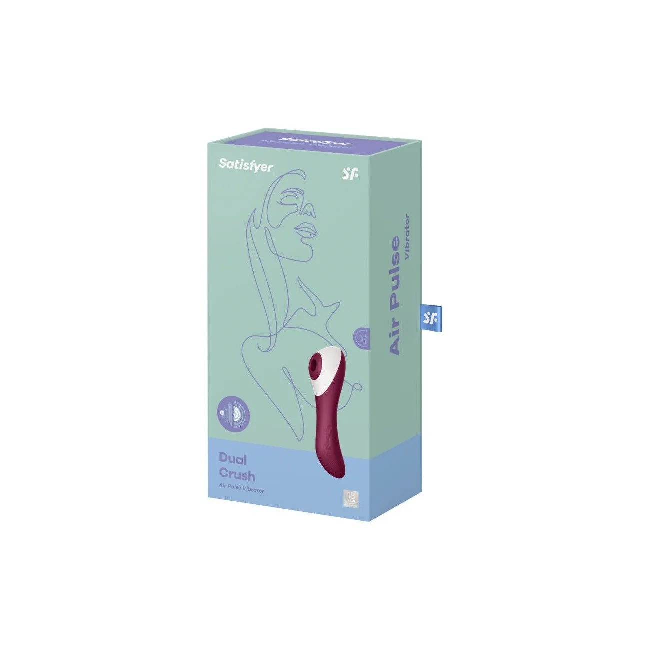 Вакуумний стимулятор із вібрацією Satisfyer Dual Crush Wine Red 6 Вакуумний стимулятор із вібрацією Satisfyer Dual Crush Wine Red - Зображення 4
