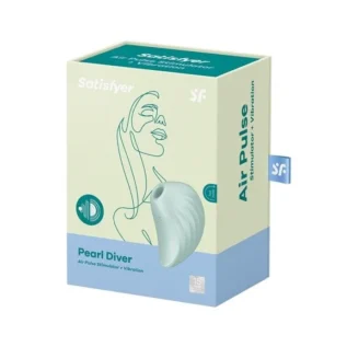 Зображення Вакуумний кліторальний стимулятор із вібрацією Satisfyer Pearl Diver Mint