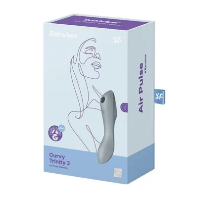 Вакуумний стимулятор з вібрацією Satisfyer Curvy Trinity 3 BlueGrey 11 Зображення Вакуумний стимулятор з вібрацією Satisfyer Curvy Trinity 3 BlueGrey