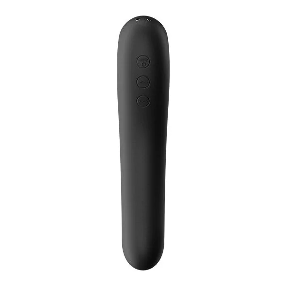 Вакуумний стимулятор з вібрацією Satisfyer Dual Kiss Black 5 Вакуумний стимулятор з вібрацією Satisfyer Dual Kiss Black - Зображення 3
