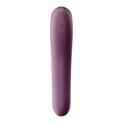 Вакуумний стимулятор з вібрацією Satisfyer Dual Kiss Wine Red 10 Зображення Вакуумний стимулятор з вібрацією Satisfyer Dual Kiss Wine Red