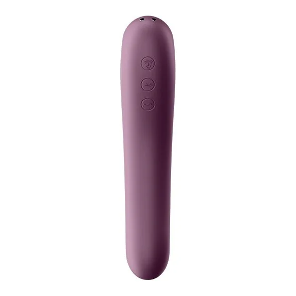 Вакуумний стимулятор з вібрацією Satisfyer Dual Kiss Wine Red 6 Вакуумний стимулятор з вібрацією Satisfyer Dual Kiss Wine Red - Зображення 4