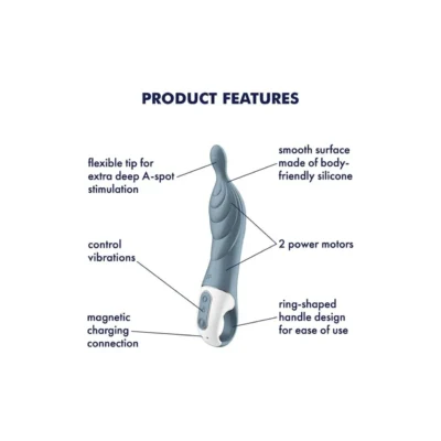 Зображення Вібратор для точки А Satisfyer A-Mazing 2 Grey