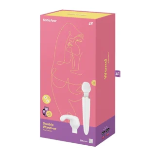 Смарт вібромасажер зі змінною головкою Satisfyer Double Wand-er 13 Зображення Смарт вібромасажер зі змінною головкою Satisfyer Double Wand-er