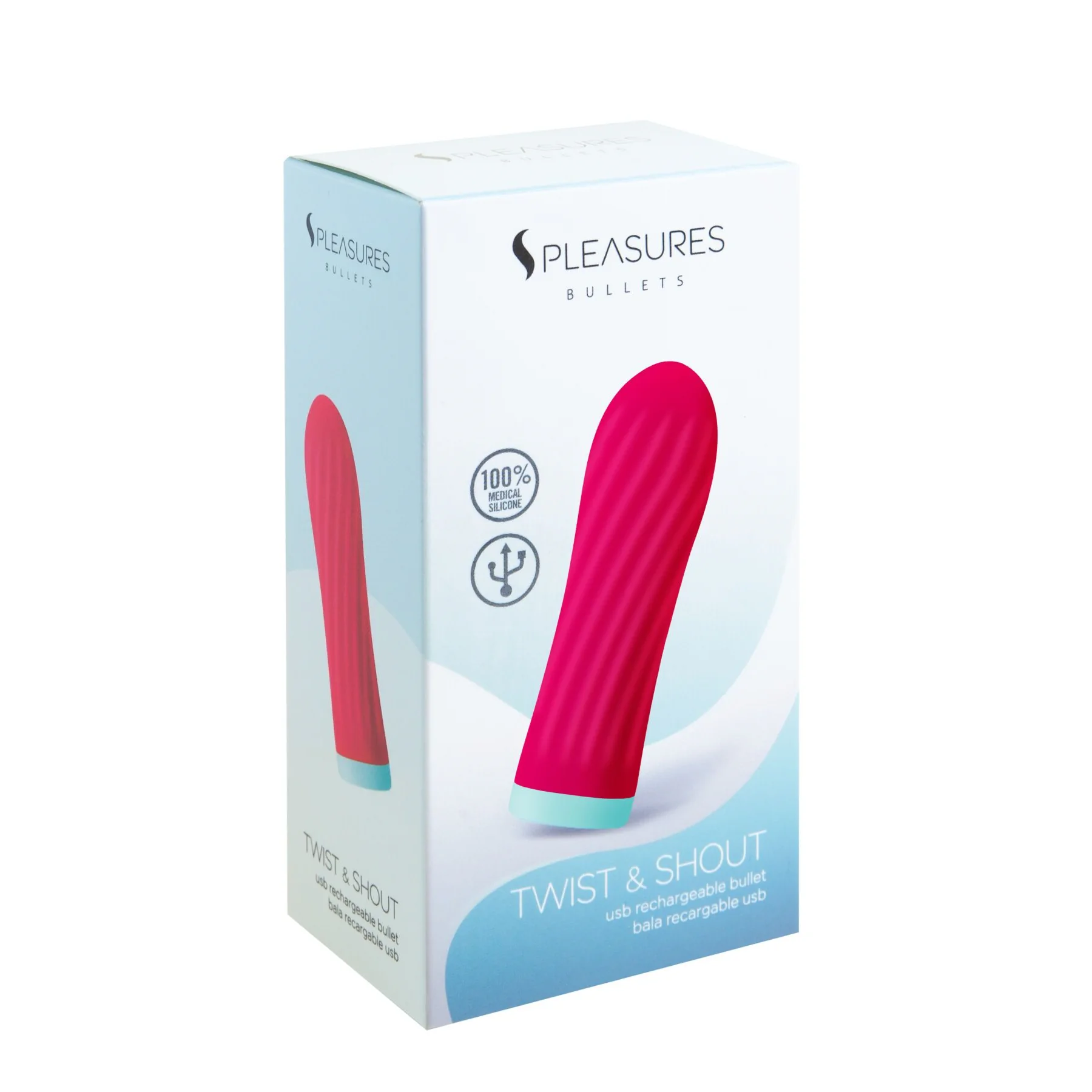 Віброкуля S Pleasures Bullets Twist & Shout Cerise яскраво-рожева 5 Віброкуля S Pleasures Bullets Twist & Shout Cerise яскраво-рожева - Зображення 3