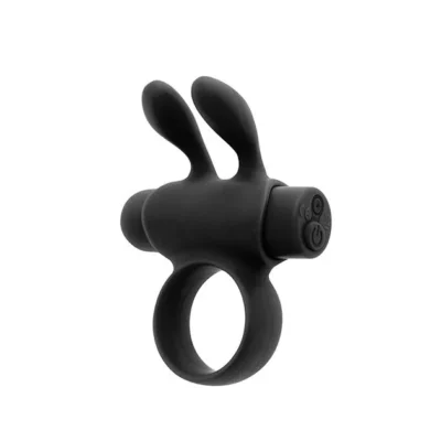 Ерекційне віброкільце S Pleasures Premium Rabbit Ring чорне