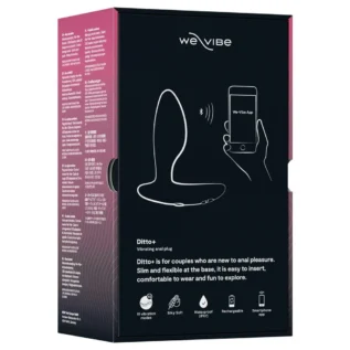 Зображення Анальна смарт-вібропробка We-Vibe Ditto+ Satin Black з пультом ДК