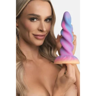 Фентезійний фалоімітатор Creature Cocks Glow-in-the-Dark Unicorn Dildo - Зображення 6