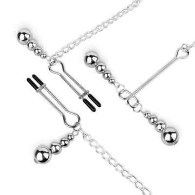 Затискачі для сосків та клітора Bedroom Fantasies: Nipple and Clitoris Clamps - Silver 11 Зображення Затискачі для сосків та клітора Bedroom Fantasies: Nipple and Clitoris Clamps - Silver