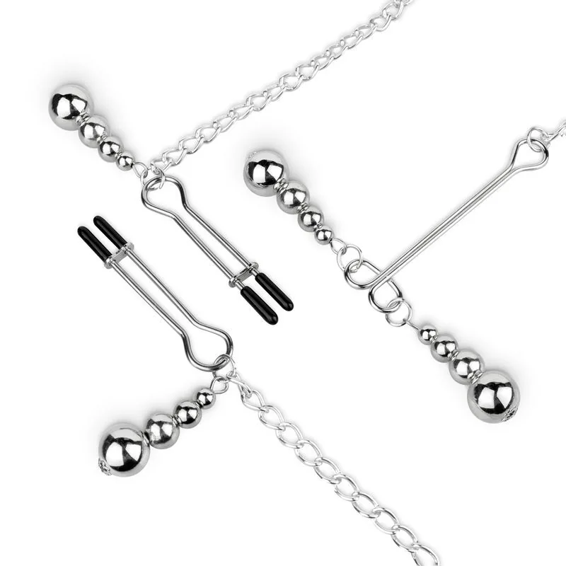 Затискачі для сосків та клітора Bedroom Fantasies: Nipple and Clitoris Clamps - Silver 6 Затискачі для сосків та клітора Bedroom Fantasies: Nipple and Clitoris Clamps - Silver - Зображення 4