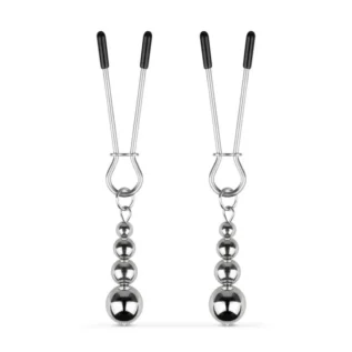 Зображення Затискачі для сосків Bedroom Fantasies: Nipple Clamps with Beaded Chain - Silver