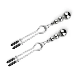 Зображення Затискачі для сосків Bedroom Fantasies: Nipple Clamps with Beaded Chain - Silver