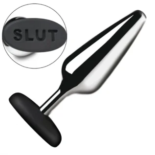Анальна пробка Master Series Butt Slut Metal & Silicone Butt Plug - Silver