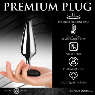 Анальна пробка Master Series Butt Slut Metal & Silicone Butt Plug - Silver 16 Зображення Анальна пробка Master Series Butt Slut Metal & Silicone Butt Plug - Silver