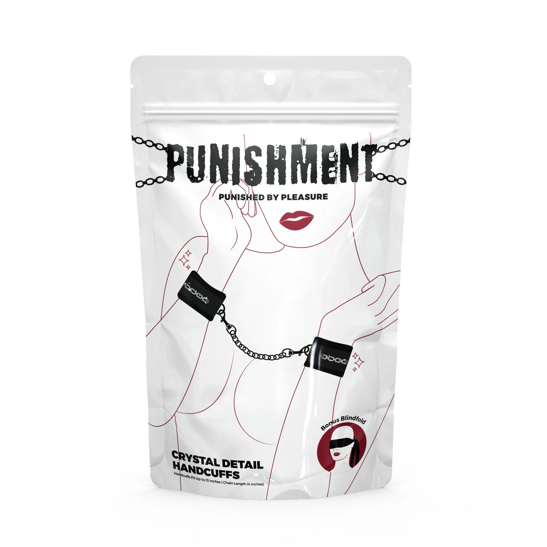 Наручники Punishment - Crystal Detail Handcuffs - Black 5 Наручники Punishment - Crystal Detail Handcuffs - Black - Зображення 3
