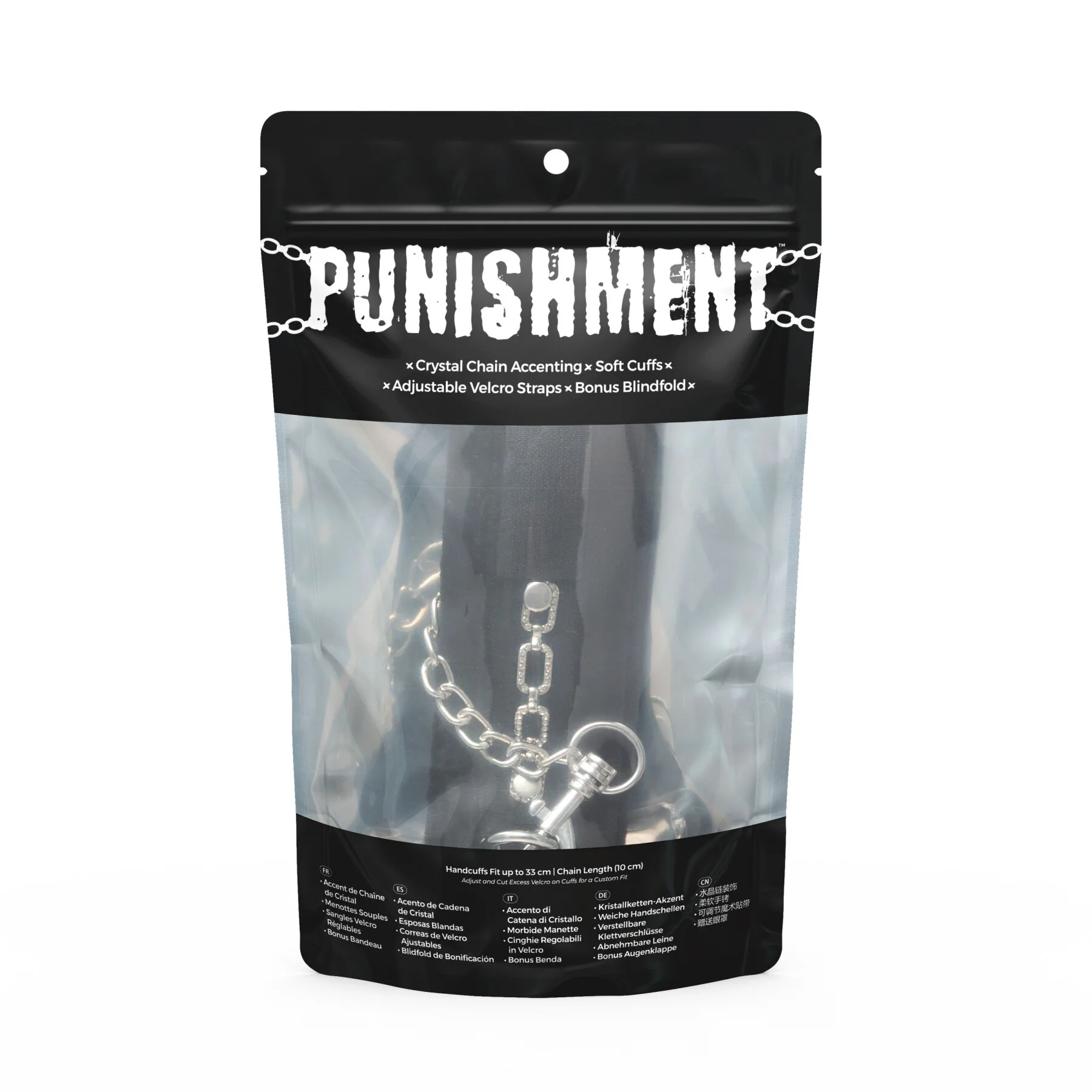 Наручники Punishment - Crystal Detail Handcuffs - Black 6 Наручники Punishment - Crystal Detail Handcuffs - Black - Зображення 4