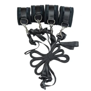 Alternative view of Розтяжка на ліжко Punishment - 5-Piece Bed Restraint Kit - Black