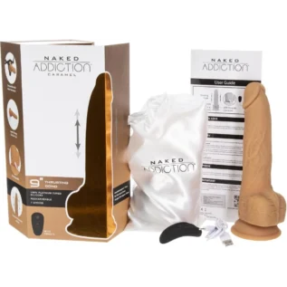 Фалоімітатор з пульсацією Naked ADDICTION Dominic 9″ Caramel 13 Зображення Фалоімітатор з пульсацією Naked ADDICTION Dominic 9″ Caramel