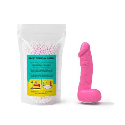 Крафтове мило-член з присоскою Чистий Кайф LARGE Pink - Зображення 4