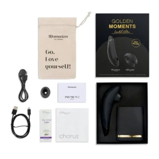 Зображення Преміальний подарунковий набір Golden Moments: Womanizer Premium та We-Vibe Chorus Black