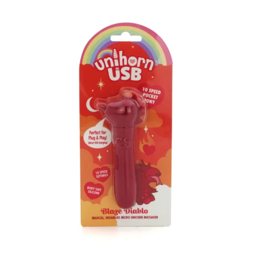 Вібратор-єдиноріжка Unihorn USB Bullet - Blaze Diablo, віброкуля, USB-зарядка - Зображення 6