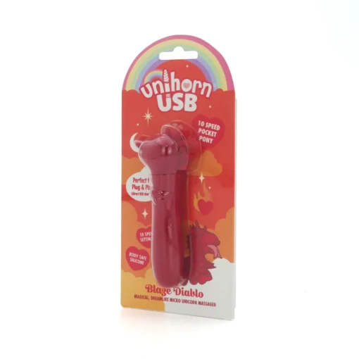 Вібратор-єдиноріжка Unihorn USB Bullet - Blaze Diablo, віброкуля, USB-зарядка - Зображення 3