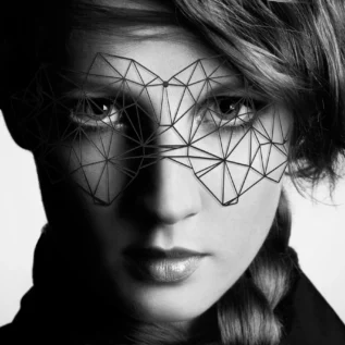 Alternative view of Маска на обличчя Bijoux Indiscrets - Kristine Mask, вінілова, клейове кріплення, без зав'язок
