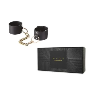 Наручники Bijoux Indiscrets MAZE — Wide Cuffs Black 14 Зображення Наручники Bijoux Indiscrets MAZE — Wide Cuffs Black