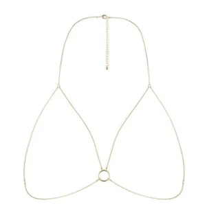 Alternative view of Ланцюжок портупея Bijoux Indiscrets Magnifique Bra Chain - Gold, прикраса на тіло