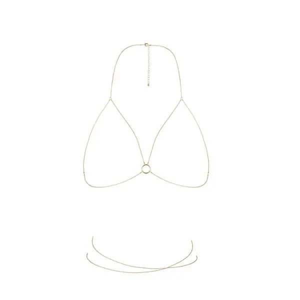 Ланцюжок портупея Bijoux Indiscrets Magnifique Bra Chain - Gold, прикраса на тіло 3 Ланцюжок портупея Bijoux Indiscrets Magnifique Bra Chain - Gold, прикраса на тіло