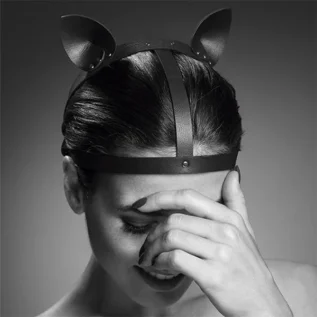 Зображення Маска кішечки Bijoux Indiscrets MAZE - Cat Ears Headpiece Black, екошкіра
