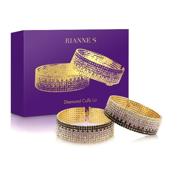 Лакшері наручники-браслети з кристалами Rianne S: Diamond Cuffs, подарункове паковання 3 Лакшері наручники-браслети з кристалами Rianne S: Diamond Cuffs, подарункове паковання