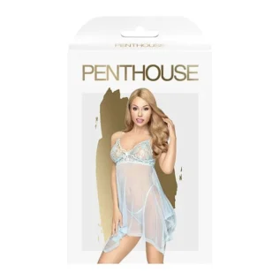 Alternative view of Бебі-дол з ажурним бралетом та асиметричним подолом Penthouse - Naughty Doll