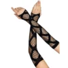Зображення Довгі мітенки Leg Avenue Faux wrap net arm warmers One size Black, велика сітка