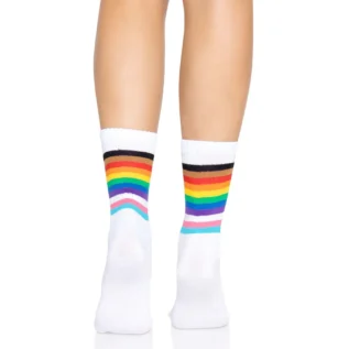 Alternative view of Шкарпетки жіночі в смужку Leg Avenue Pride crew socks Rainbow, 37–43 розмір