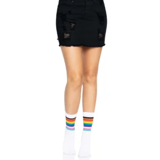 Шкарпетки жіночі в смужку Leg Avenue Pride crew socks Rainbow, 37–43 розмір 13 Зображення Шкарпетки жіночі в смужку Leg Avenue Pride crew socks Rainbow, 37–43 розмір