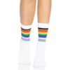 Шкарпетки жіночі в смужку Leg Avenue Pride crew socks Rainbow, 37–43 розмір