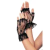 Зображення Короткі рукавички-гловелети Leg Avenue Wrist length fingerless gloves, One Size, чорні, сітка