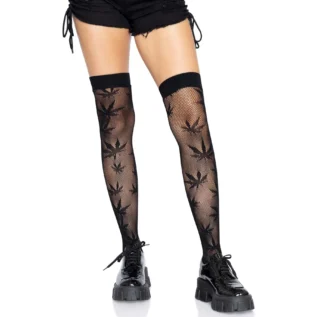Панчохи з малюнком Leg Avenue 420 Net thigh highs