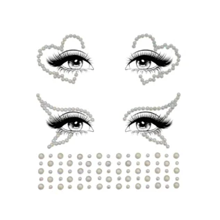 Alternative view of Набір страз-прикрас для тіла Leg Avenue Ayla face jewel sticker, наліпки, світяться у темряві