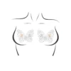 Зображення Пестис-метелики з кристалів Leg Avenue Chrysallis nipple sticker, наліпки, світяться у темряві