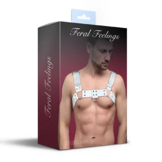 Зображення Чоловіча портупея на груди Feral Feelings - Bulldog Harness - натуральна шкіра