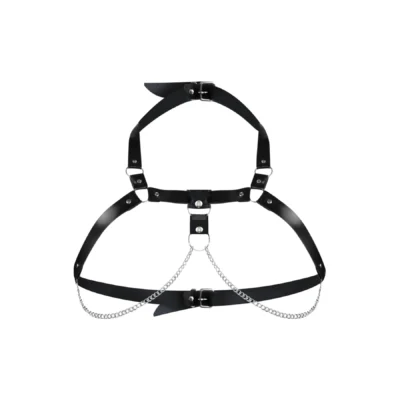 Зображення Жіноча портупея з натуральної шкіри Art of Sex - Virginia, колір Чорний