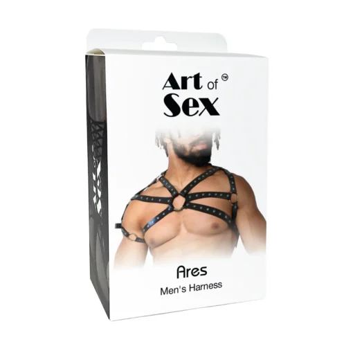 Чоловіча портупея Art of Sex - Ares, натуральна шкіра, колір Чорний, розмір - Зображення 4